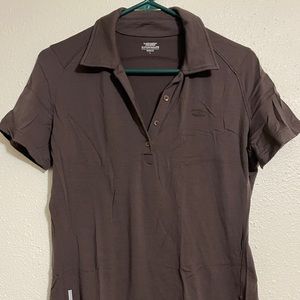 Icebreaker polo, size large, chocolate brown